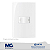 CONJUNTO INTERRUPTOR BIPOLAR SIMPLES 10A 250V MARGIRIUS SLEEK BR 16013 - Imagem 1