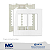 PLACA 4x4 6 POSTOS COM SUPORTE MARGIRIUS SLEEK BR 16018 - Imagem 1