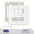 PLACA 4x4 4 POSTOS SEPARADOS COM SUPORTE MARGIRIUS SLEEK BR 16019 - Imagem 1