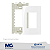 PLACA 4x2 3 POSTOS COM SUPORTE MARGIRIUS SLEEK BR 16023 - Imagem 1