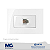 CONJUNTO TOMADA TELEFONE RJ11 4 FIOS PARA MOVEIS MARGIRIUS SLEEK BR 16151 - Imagem 1
