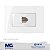 CONJUNTO TOMADA INFORMATICA RJ45 CAT5e PARA MOVEIS MARGIRIUS SLEEK BR 16153 - Imagem 1