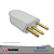 PLUG MACHO 2P+T LINHA 10A BR REF 11216 NBR-14136 TRANSMOBIL - Imagem 1