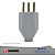 PLUG MACHO 2P+T LINHA 10A CZ REF 11416 NBR-14136 TRANSMOBIL - Imagem 1
