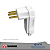 PLUG MACHO COM PRENSA CABO 2P+T 10A 250V BR 11106 TRANSMOBIL - Imagem 1