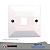 PLACA 75X75 PARA 1RJ SISTEMA "X" BRANCO 13500 TRANSMOBIL - Imagem 1