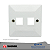 PLACA (TAMPA) 75X75 PARA 2RJ SISTEMA "X" BRANCO 13502 TRANSMOBIL - Imagem 1