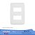 PLACA COM 2 POSTOS HORIZONTAIS SEPARADOS 4x2 PIALPLUS 618506 - Imagem 1