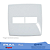 PLACA COM 1+1 POSTO HORIZONTAL 4x4 PIALPLUS 618511 - Imagem 1