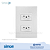 CONJUNTO 2 TOMADAS 2P+T 20A 250V BRANCO SIMON 30 LINE 300955-30 - Imagem 1