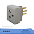 PLUGUE 690662 ADAPTADOR 2P+T NBR14136 PADRÃO BRASILEIRO PARA 2P+T UNIVERSAL CZ PIAL - Imagem 1