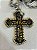 COLAR PINGENTE CRUZ STRAS VERDE FÉ - Imagem 2