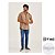 CAMISA 29245C TXC XADREZ M/C BOLSO BEGE - Imagem 3