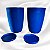 kit 2 Vasos de Polietileno Redondo Escovado N2(com pratos) - Imagem 2