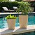Kit 2 Vasos para Plantas Paris N1 e N2 com Pratos em polietileno Espelhado Liso Decorativo Jardim Sala Varanda - Imagem 1