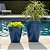Kit 2 Vasos para Plantas Paris N1 e N2 com Pratos em polietileno Espelhado Liso Decorativo Jardim Sala Varanda - Imagem 12