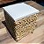 Puff e cesto de palha de taboa quadrado 38x28 - Imagem 2
