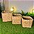 Kit com 3 Caixinhas quadradas P M G de palha de taboa - Imagem 3