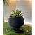 Vaso polietileno esfera para plantas  P com prato - Imagem 4