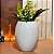 Vaso para plantas em polietileno Oval liso M - Imagem 1