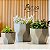 kit 3 vasos para plantas decorativos red. Diamante n1 n2 e n3 estilo fibra de vidro - Imagem 1
