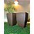 Kit com 2 vasos polietileno PP para plantas quadrado escovado - Imagem 5