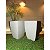 Kit com 2 vasos polietileno PP para plantas quadrado escovado - Imagem 3