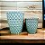 Kit 2 vasos polietileno redondo diamante para planta P e M com pratos coletor - Imagem 5