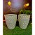 kit com 2 vasos polietileno redondo diamante M COM PRATOS - Imagem 5