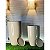 Kit com 2 Vasos para plantas polietileno redondo estilo mármore liso PP e P com pratos - Imagem 4
