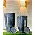 Kit com 2 Vasos para plantas polietileno redondo estilo mármore liso PP e P com pratos - Imagem 7