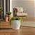 Vaso Para Decoração e Plantas Polietileno Diamante PP COM PRATO COLETOR - Imagem 4