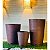 kit com 3 vasos coluna redondo escovado n1 n2 e n3 com pratos - Imagem 5