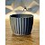 Vaso para plantas decorativo redondo listrado M estilo fibra de vidro - Imagem 4