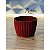 Vaso para plantas decorativo redondo listrado M estilo fibra de vidro - Imagem 5