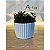Vaso para plantas decorativo redondo listrado M estilo fibra de vidro - Imagem 8