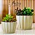 kit 2 vasos para plantas decorativos redondo ondulado n1 e n2 estilo fibra de vidro - Imagem 1