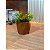 Kit Planta Artificial verde C (4208)  com vaso fibra de vidro diamante n3 - Imagem 3