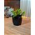 Kit Planta Artificial verde C (4208)  com vaso fibra de vidro diamante n3 - Imagem 5