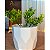 Kit Planta Artificial verde C (4208)  com vaso fibra de vidro diamante n3 - Imagem 1