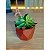 kit vaso fibra de vidro diamante n1 com planta artificial suculenta marrom (4079) - Imagem 9