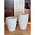 Kit 2 Vasos Decorativos para Plantas em Polietileno Redondo Diamante M e G com Pratos | Interno e Externo - Imagem 8