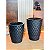 Kit 2 Vasos Decorativos para Plantas em Polietileno Redondo Diamante M e G com Pratos | Interno e Externo - Imagem 4