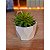 kit vaso fibra de vidro diamante n1 com planta artificial suculenta verde (3418) - Imagem 4