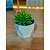 kit vaso fibra de vidro diamante n1 com planta artificial suculenta verde (3418) - Imagem 6