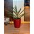 Kit Planta Artificial Folha de Orquídea (4270) com Vaso em polietileno redondo diamante P - Imagem 3