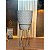 Kit com 2 Vasos coluna redonda diamante P com prato coletor + suporte de ferro - Imagem 4