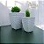 Kit com Vaso para Plantas em Polietileno Quadrado Diamante P e M - Imagem 1