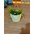 kit vaso fibra de vidro diamante n1 com planta artificial verde D (4373) - Imagem 2