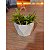 kit vaso fibra de vidro diamante n1 com planta artificial verde D (4373) - Imagem 6
